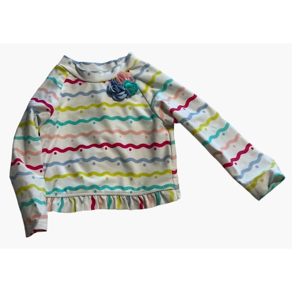 Little Me Rash Guard Top Long Sleeve Infant Girls Size 18 months Smoke free home